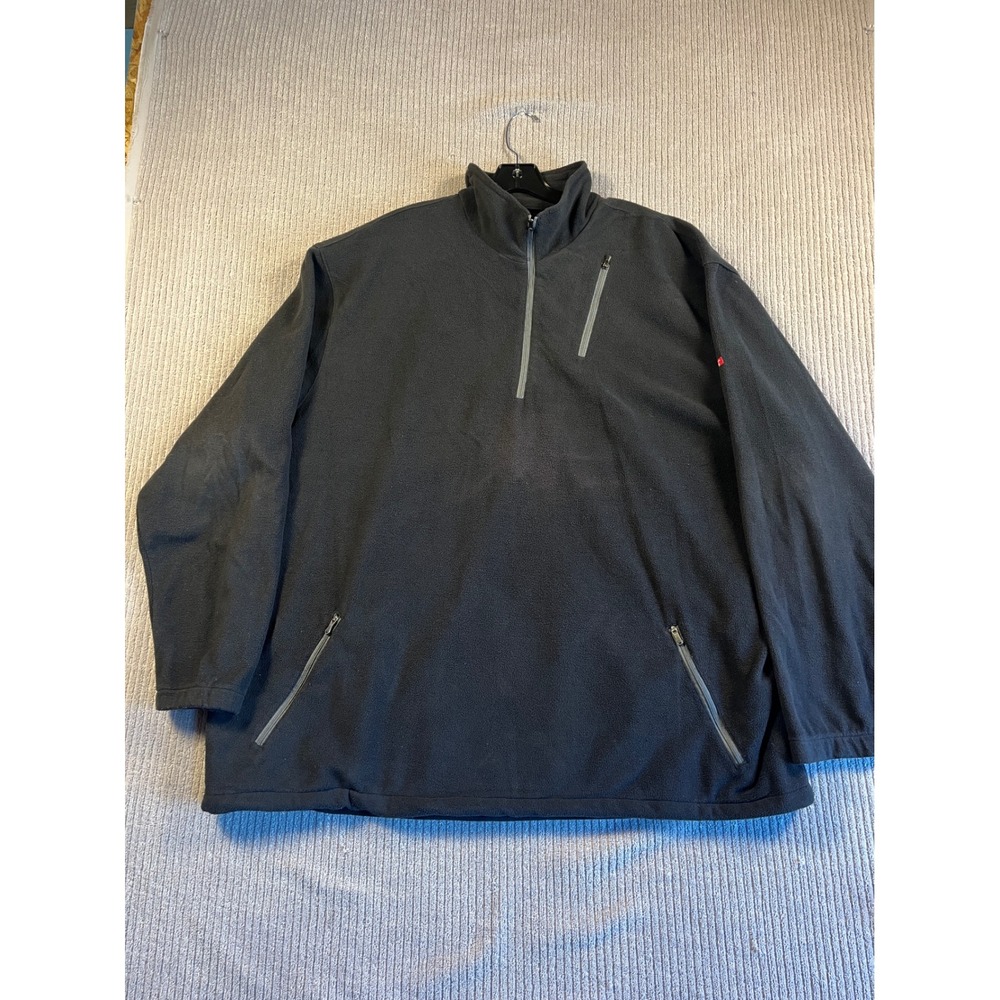 SCOTTEVEST Microfleece Pullover Mens XXXL Black 1/4 Zip Pullover